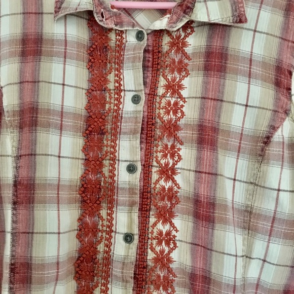Sundance Plaid Embroidered Cotton Shirt 12 - Picture 4 of 11